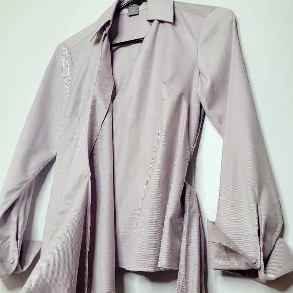 2/$30 🌻 | Ann Taylor | Purple Wrap Around Tie Blouse - Picture 13 of 16